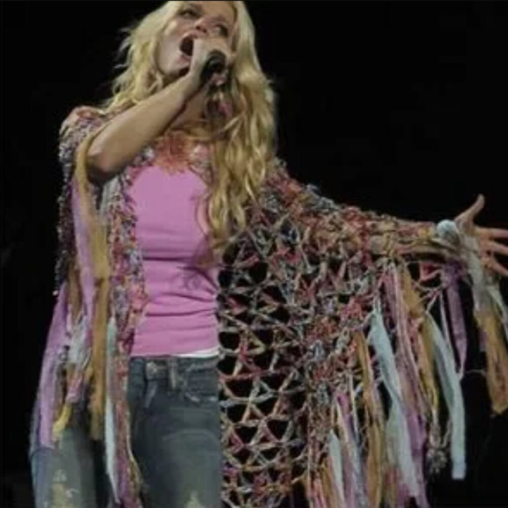 Authentic CECILIA DE BUCOURT Iconic Multicolored Silk & Chiffon Shawl Wrap